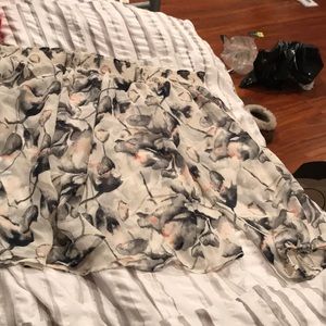 Long Sleeve Sheer Flower Off the shoulder shirt